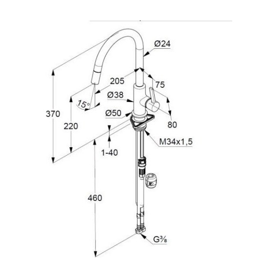 Смеситель для кухни Kludi Bingo Star XS 468519378, белый - фото 3