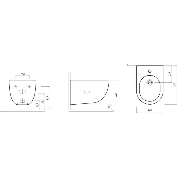 Биде подвесное Kale Zero - фото 2