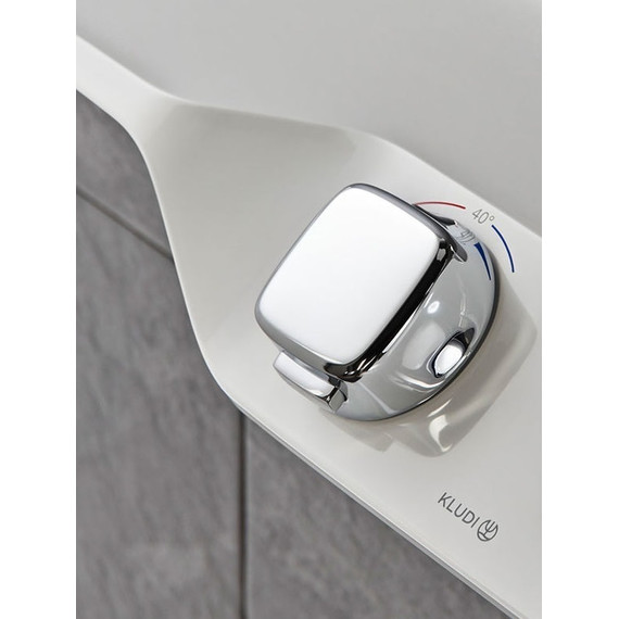 Душевая стойка с термостатом Kludi Cockpit Discovery 8020091-00, белый/хром - фото, картинка 5 Душевая стойка с термостатом Kludi Cockpit Discovery 8020091-00, белый/хром - фото 5