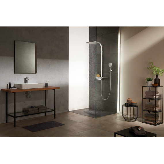 Душевая стойка с термостатом Kludi Cockpit Discovery 8020091-00, белый/хром - фото, картинка 6 Душевая стойка с термостатом Kludi Cockpit Discovery 8020091-00, белый/хром - фото 6