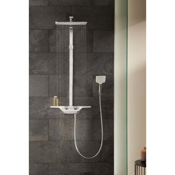 Душевая стойка с термостатом Kludi Cockpit Discovery 8020091-00, белый/хром - фото, картинка 7 Душевая стойка с термостатом Kludi Cockpit Discovery 8020091-00, белый/хром - фото 7