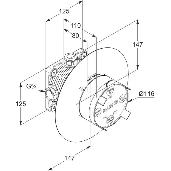 Скрытая часть Kludi Flexx.Boxx DN 20 88011 - фото, картинка 2 Скрытая часть Kludi Flexx.Boxx DN 20 88011 - фото 2