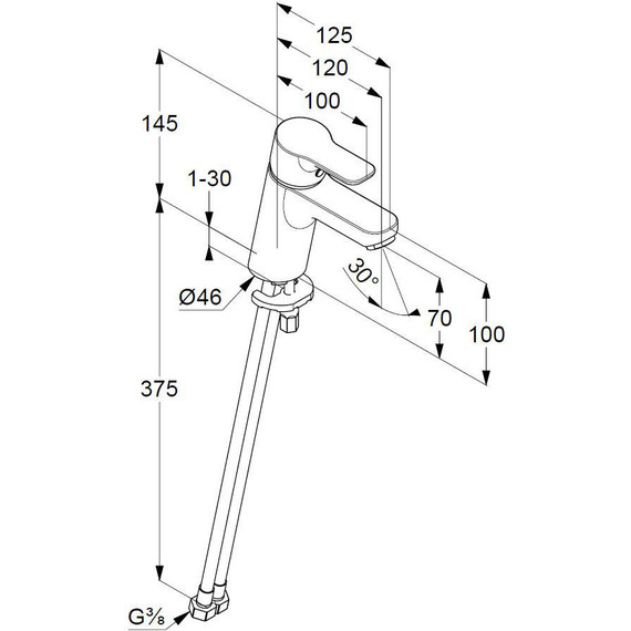 Смеситель для раковины Kludi Pure&Easy 70 мм 372750565 - фото, картинка 7 Смеситель для раковины Kludi Pure&Easy 70 мм 372750565 - фото 7