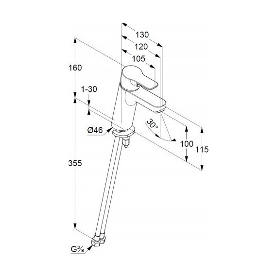 Смеситель для раковины Kludi Pure&Easy XL 100 мм 372920565 - фото, картинка 7 Смеситель для раковины Kludi Pure&Easy XL 100 мм 372920565 - фото 7