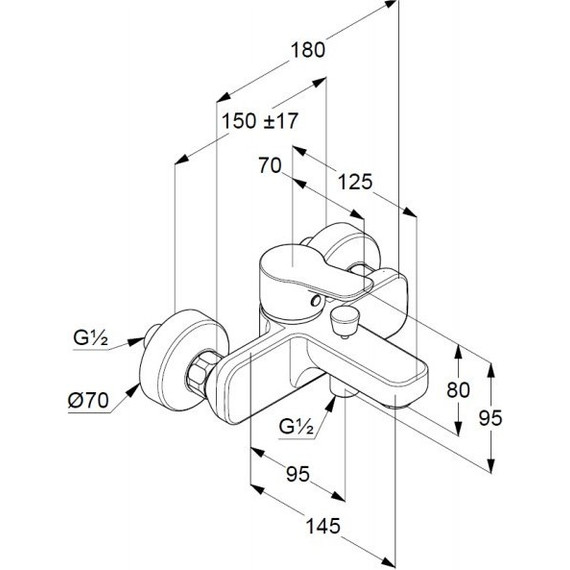Смеситель для ванны Kludi Pure&Easy 376819165, белый - фото, картинка 6 Смеситель для ванны Kludi Pure&Easy 376819165, белый - фото 6