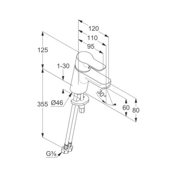 Смеситель для раковины Kludi Pure&Easy 60 мм 373870565 - фото 7