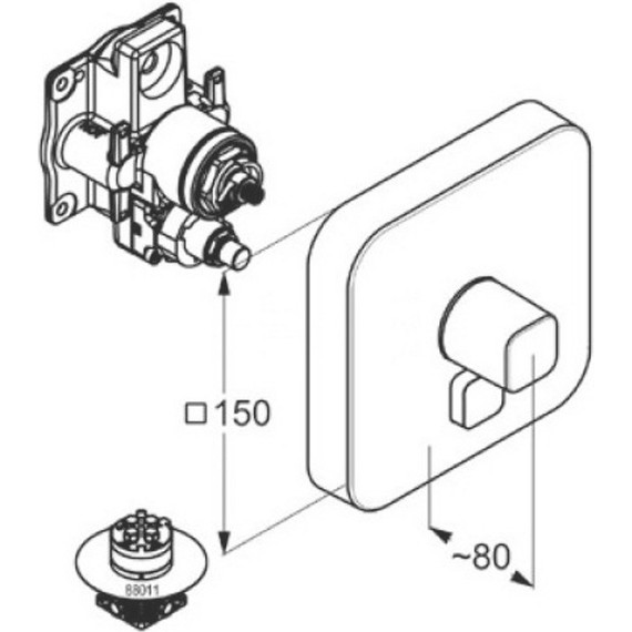 Смеситель для душа Kludi Push 386030538 - фото, картинка 2 Смеситель для душа Kludi Push 386030538 - фото 2