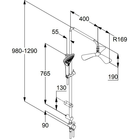 Душевая стойка Kludi Fizz 6709305-00 - фото 5