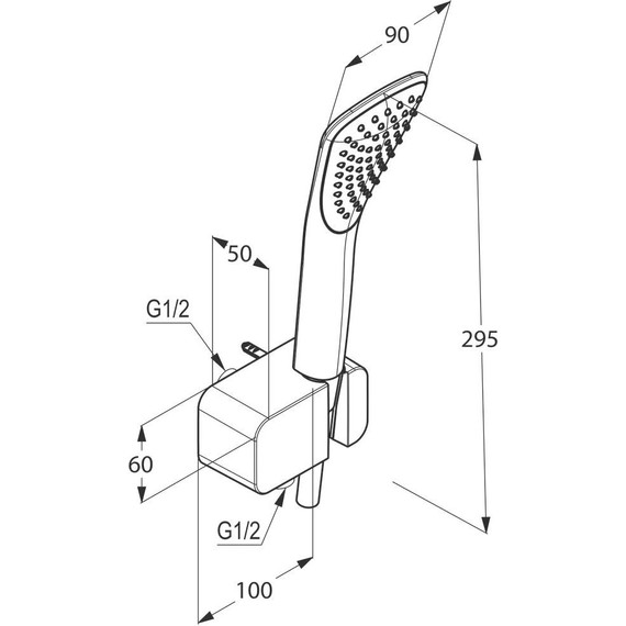 Душевой гарнитур Kludi Fizz 6767005-00 - фото, картинка 2 Душевой гарнитур Kludi Fizz 6767005-00 - фото 2