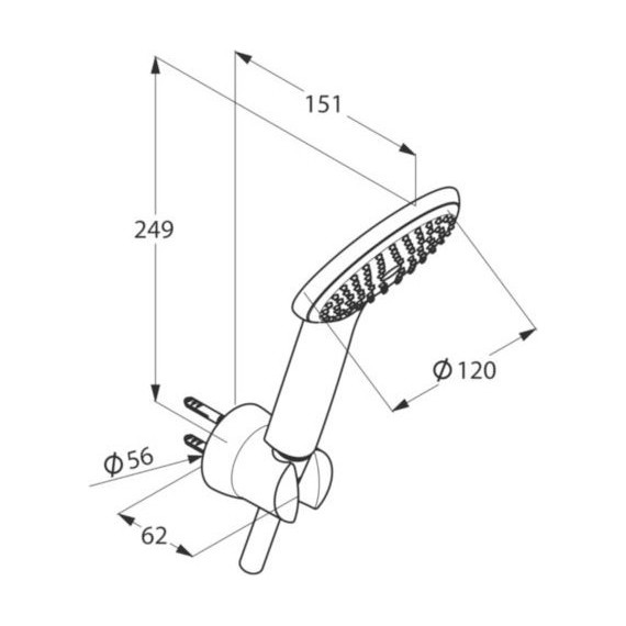 Душевой гарнитур Kludi Freshline 1S 6785091-00, белый - фото, картинка 2 Душевой гарнитур Kludi Freshline 1S 6785091-00, белый - фото 2