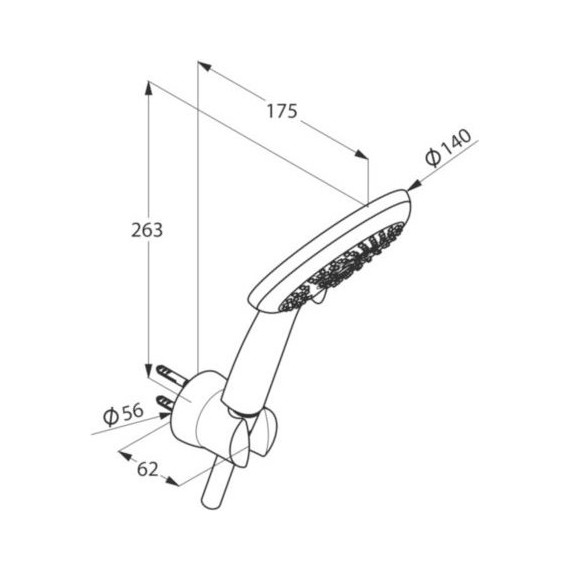 Душевой гарнитур Kludi Freshline 3S 6795091-00, белый - фото, картинка 2 Душевой гарнитур Kludi Freshline 3S 6795091-00, белый - фото 2