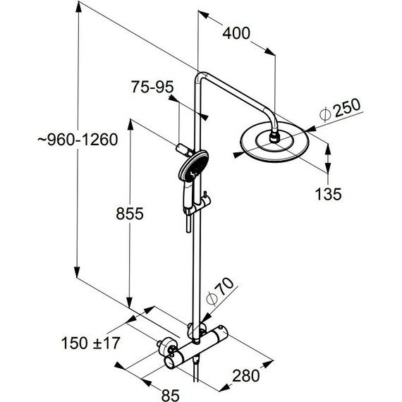 Душевая стойка с термостатом Kludi Freshline 6709205-00 - фото, картинка 4 Душевая стойка с термостатом Kludi Freshline 6709205-00 - фото 4