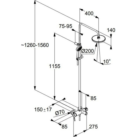 Душевая стойка Kludi Logo 6808305-00 - фото, картинка 2 Душевая стойка Kludi Logo 6808305-00 - фото 2