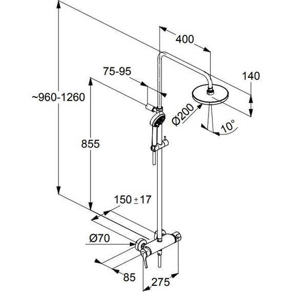Душевая стойка Kludi Logo 6808505-00 - фото, картинка 2 Душевая стойка Kludi Logo 6808505-00 - фото 2