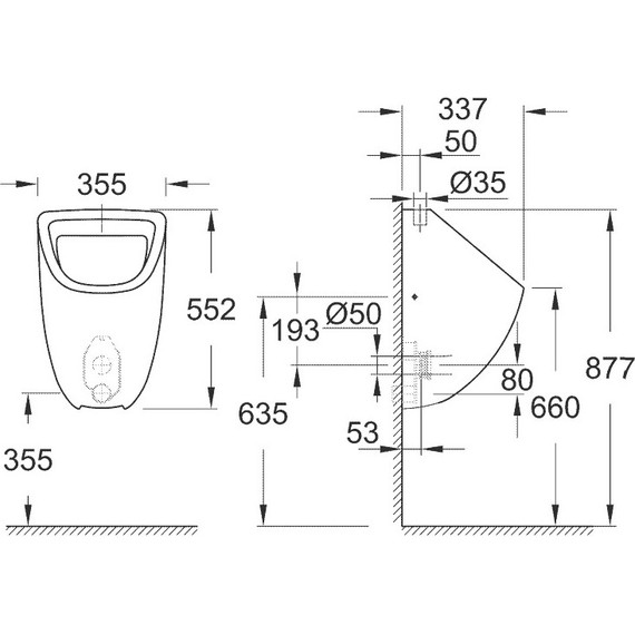Писсуар подвесной Grohe Euro Ceramic 39438000 - фото 3