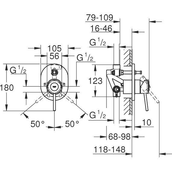Смеситель для ванны Grohe BauClassic 29047000 - фото 4