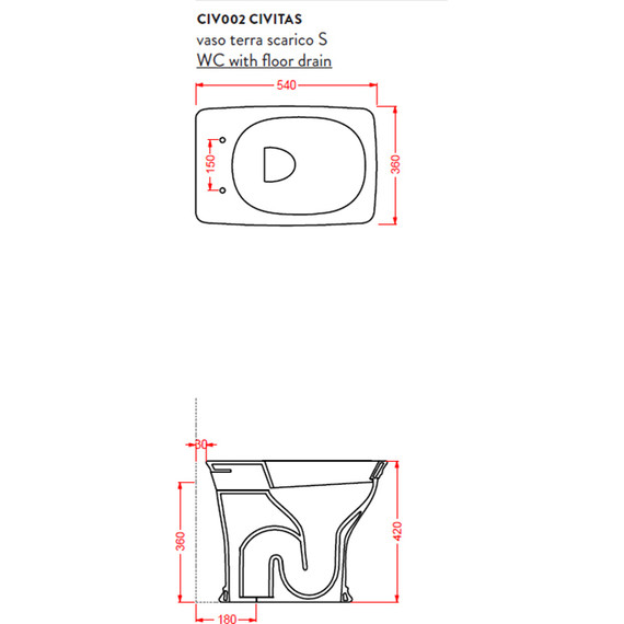 Унитаз приставной ArtCeram Civitas CIV002 01 00 bi - фото 6