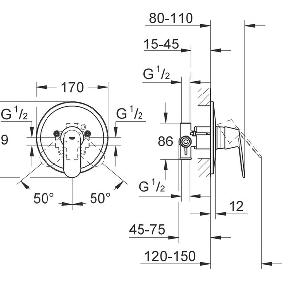 Смеситель для ванны Grohe Eurosmart Cosmopolitan 32880000 - фото 3