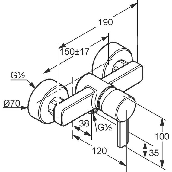 Смеситель для душа Kludi Zenta 388700575 - фото 7