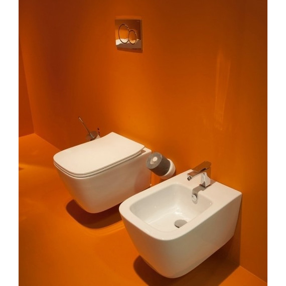 Унитаз подвесной безободковый ArtCeram A16 Mini ASV005 01 00 bi, Цвет производителя: белый - фото 5