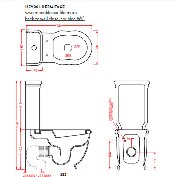 Унитаз-компакт ArtCeram Hermitage HEV006 01 00 bi - фото 5