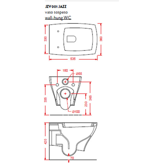 Унитаз подвесной ArtCeram Jazz JZV001 01 00bi - фото 5