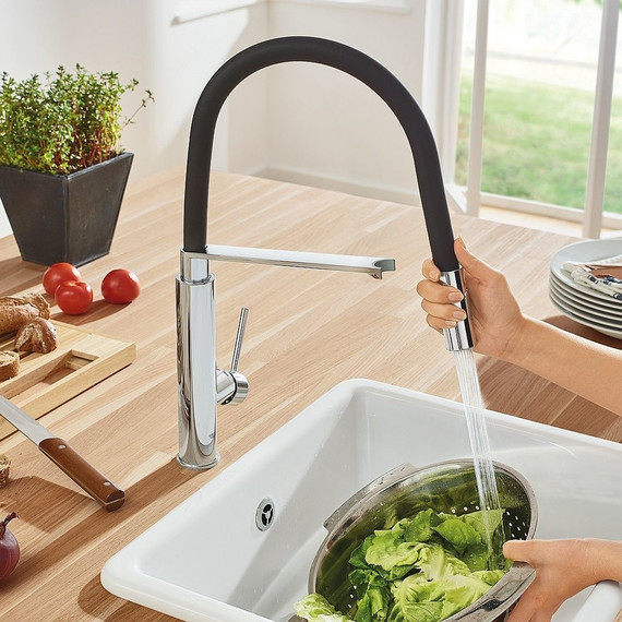 Смеситель для кухни Grohe Concetto new 31491000, хром/чёрный - фото 4