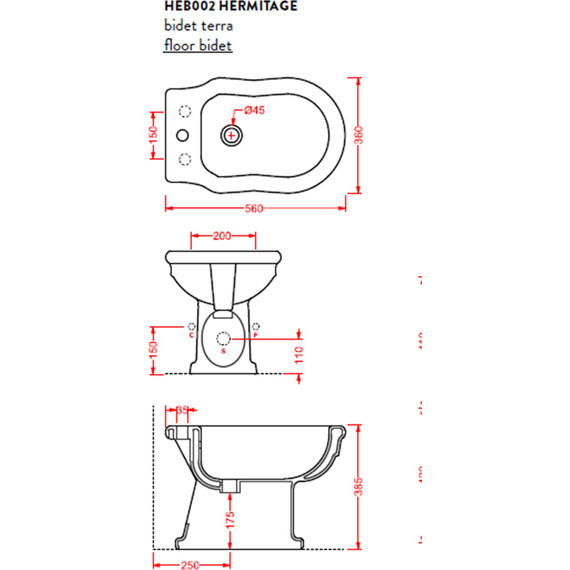 Биде напольное ArtCeram Hermitage HEB002 01 00*1 - фото 6