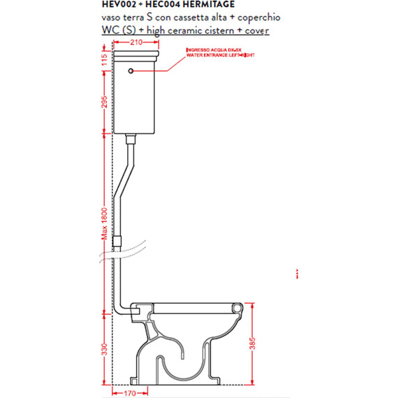 Унитаз-компакт ArtCeram Hermitage HEV002 01 00 (высокий бачок) - фото 7