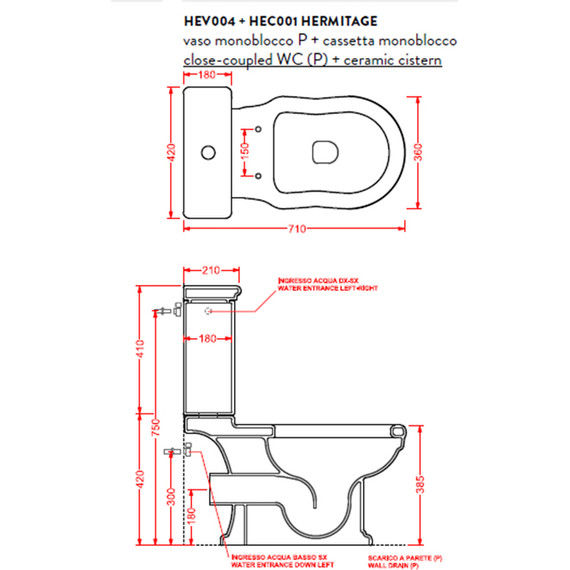 Унитаз-компакт горизонтальный слив ArtCeram Hermitage HEV004 01 00 - фото 4