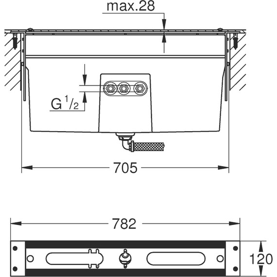 Скрытая часть для смесителя для ванны на 4-5 отверстий Grohe Non Rapido Others 29037001 - фото, картинка 2 Скрытая часть для смесителя для ванны на 4-5 отверстий Grohe Non Rapido Others 29037001 - фото 2