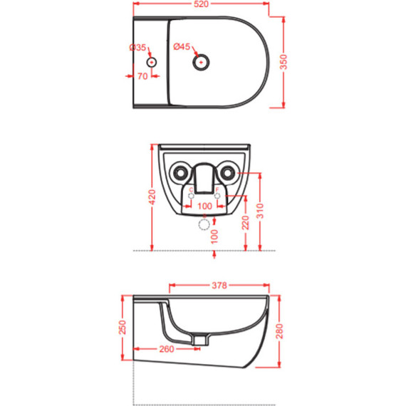 Биде подвесное ArtCeram The One THB001 01 00 bi*1 - фото 6