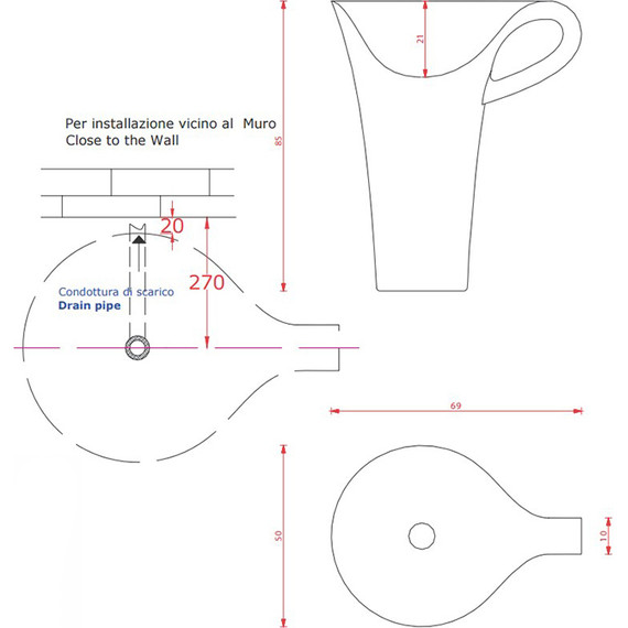 Раковина отдельностоящая ArtCeram Cup 70 см OSL004 01 50 bi/nero - фото, картинка 4 Раковина отдельностоящая ArtCeram Cup 70 см OSL004 01 50 bi/nero - фото 4