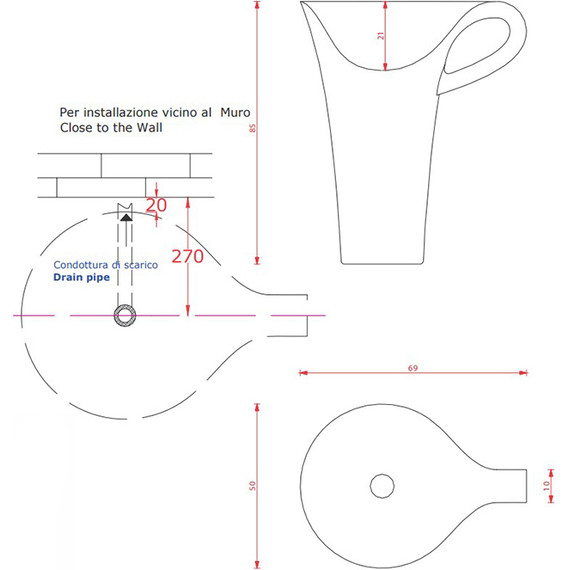 Раковина отдельностоящая ArtCeram Cup 70 см OSL004 01 00 bi - фото, картинка 5 Раковина отдельностоящая ArtCeram Cup 70 см OSL004 01 00 bi - фото 5