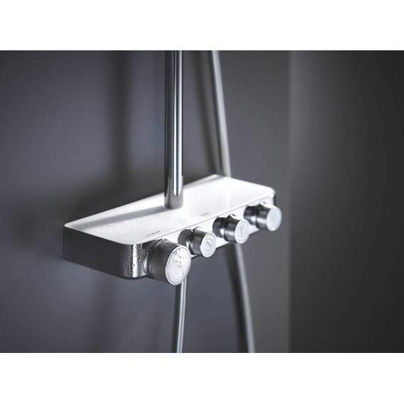 Душевая стойка с термостатом Grohe Euphoria SmartControl System 310 DUO 26507LS0, белая луна - фото 2