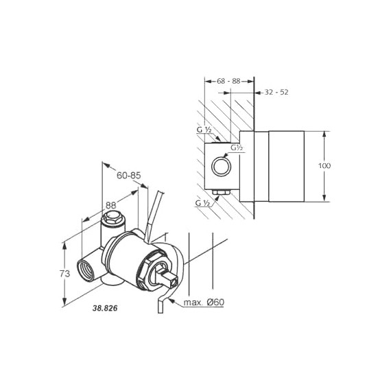 Скрытая часть Kludi 38826N - фото 2
