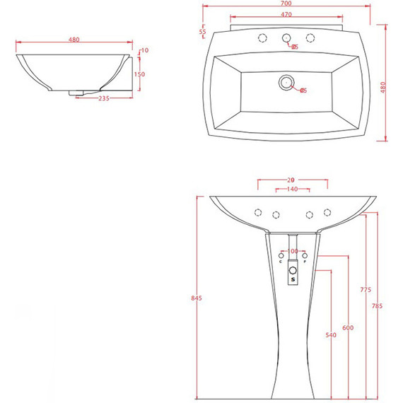 Раковина подвесная ArtCeram Jazz 70 см JZL004 01 00/ JZ17bi*1 - фото 2