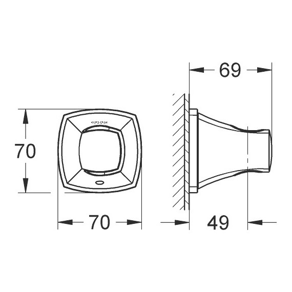 Держатель душевой лейки Grohe Grandera 27969000 - фото 3