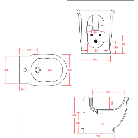 Биде напольное ArtCeram Hermitage HEB001 01 00 bi - фото 9