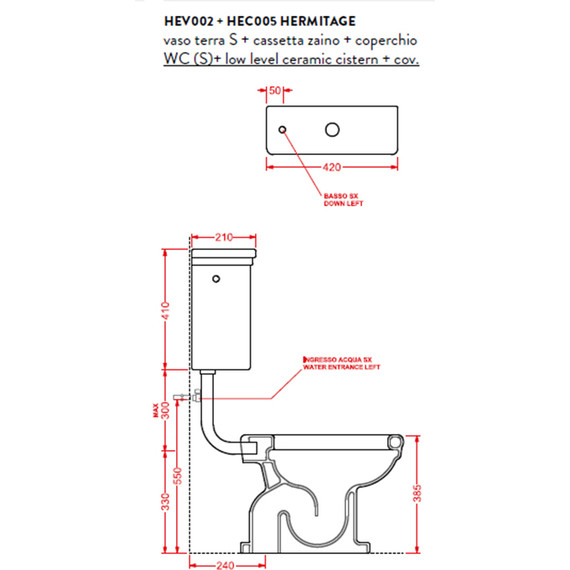 Унитаз-компакт ArtCeram Hermitage HEV002 01 00 - фото 7