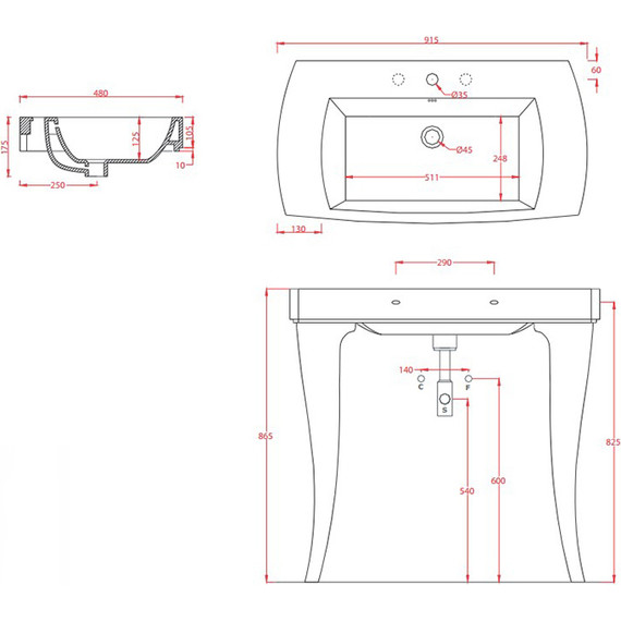 Раковина на ножках ArtCeram Jazz 90 см JZL001 01 00*1+JZC002 51 00/ JZ23 - фото 3