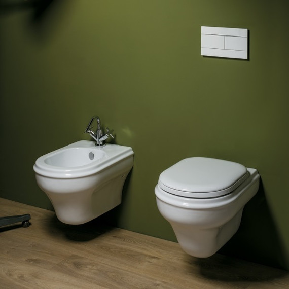 Унитаз подвесной Azzurra Charme CHVKSP000000BI с крышкой микролифт - фото 4