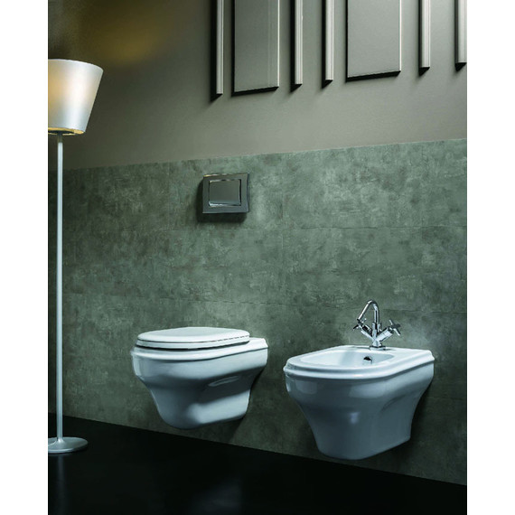 Унитаз подвесной Azzurra Charme CHVKSP000000BI с крышкой микролифт - фото 6