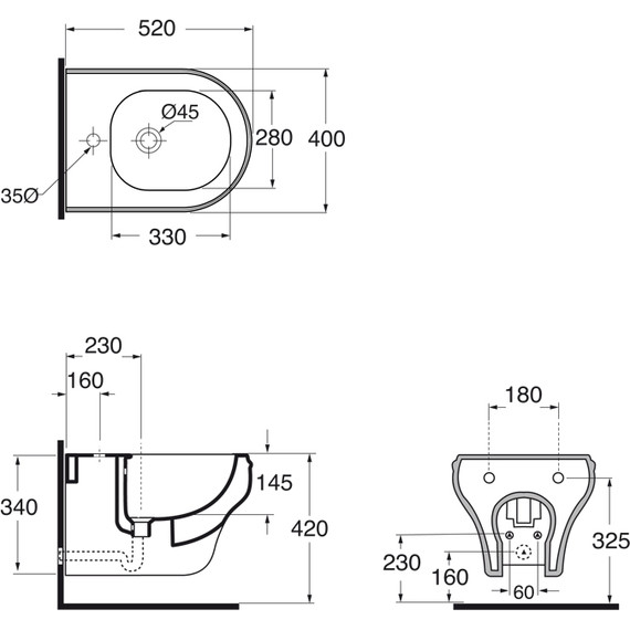 Биде подвесное Azzurra Charme CHBKS000000M - фото 8