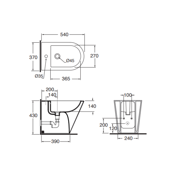 Биде напольное Azzurra Forma FMBIT000000MBI*1 - фото 5