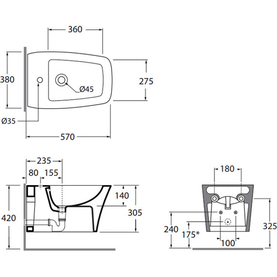 Биде подвесное Azzurra Hera HEBKS000000MBI*1 - фото, картинка 6 Биде подвесное Azzurra Hera HEBKS000000MBI*1 - фото 6