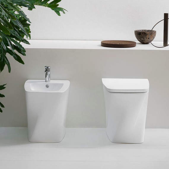 Унитаз приставной безободковый Azzurra Hera HEVCTPE00000BI с тонкой крышкой микролифт - фото 5