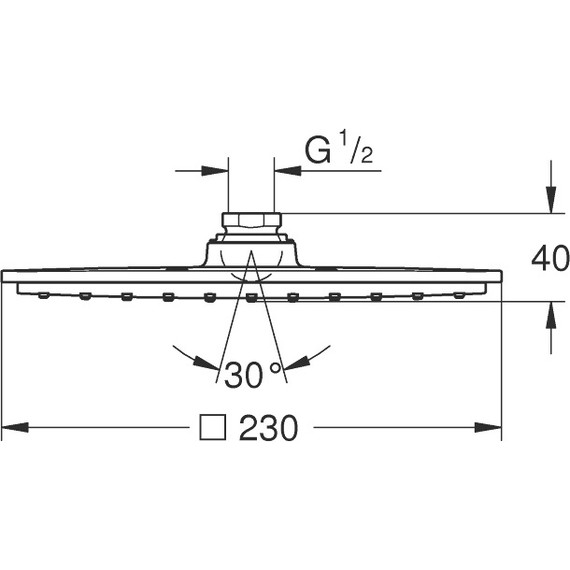 Верхний душ Grohe Rainshower Allure 27479000, 230 мм, латунь - фото 5