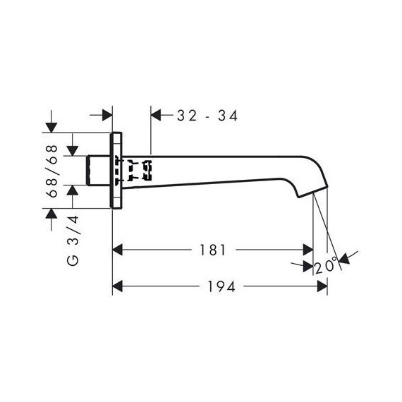 Излив для ванны Axor Citterio E 36425000 - фото 2