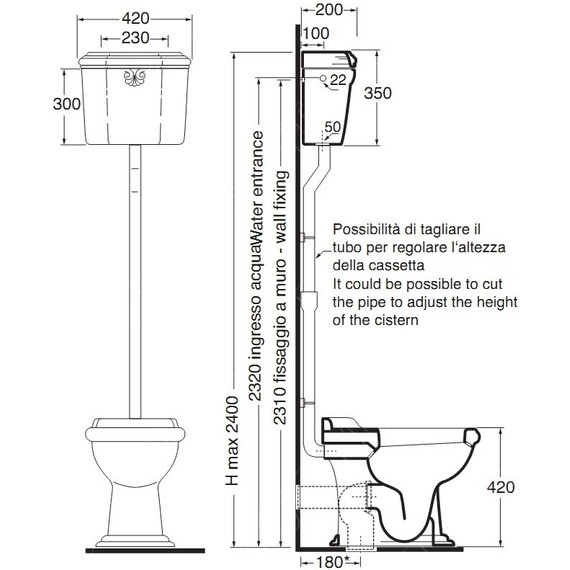 Унитаз-компакт Azzurra Jubilaeum JUVCTPB00000BI с крышкой микролифт - фото 4